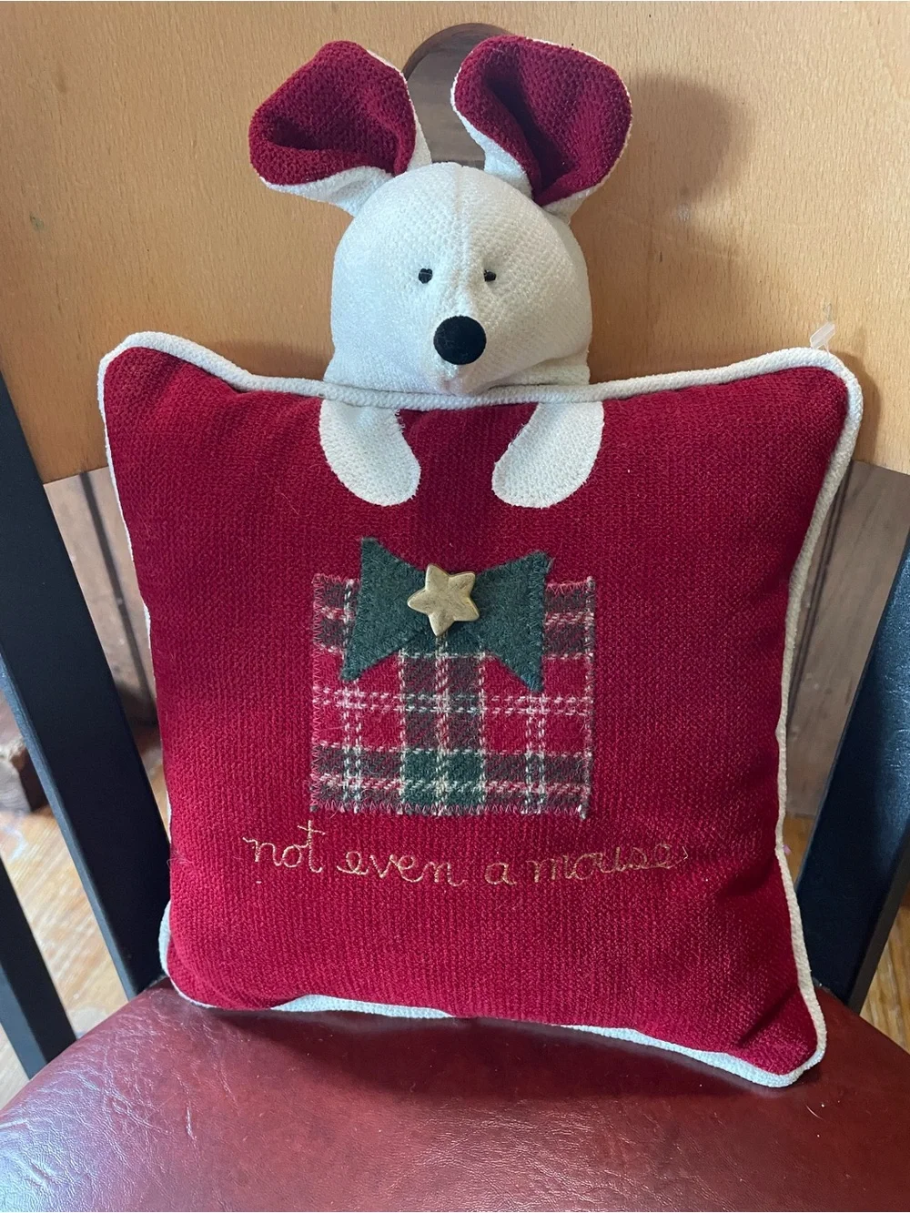 Unique Christmas Holiday Mouse Small Accent Throw Pillow - Home Decor
